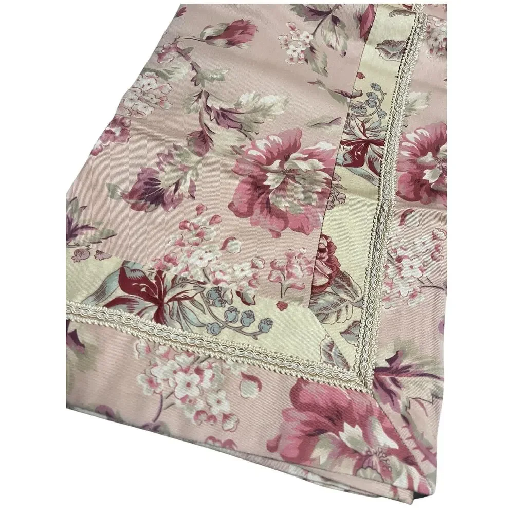 Set of 2 Vtg Croscill Euro Pillow Shams *Margarita* | Cottage Dusty Rose Floral